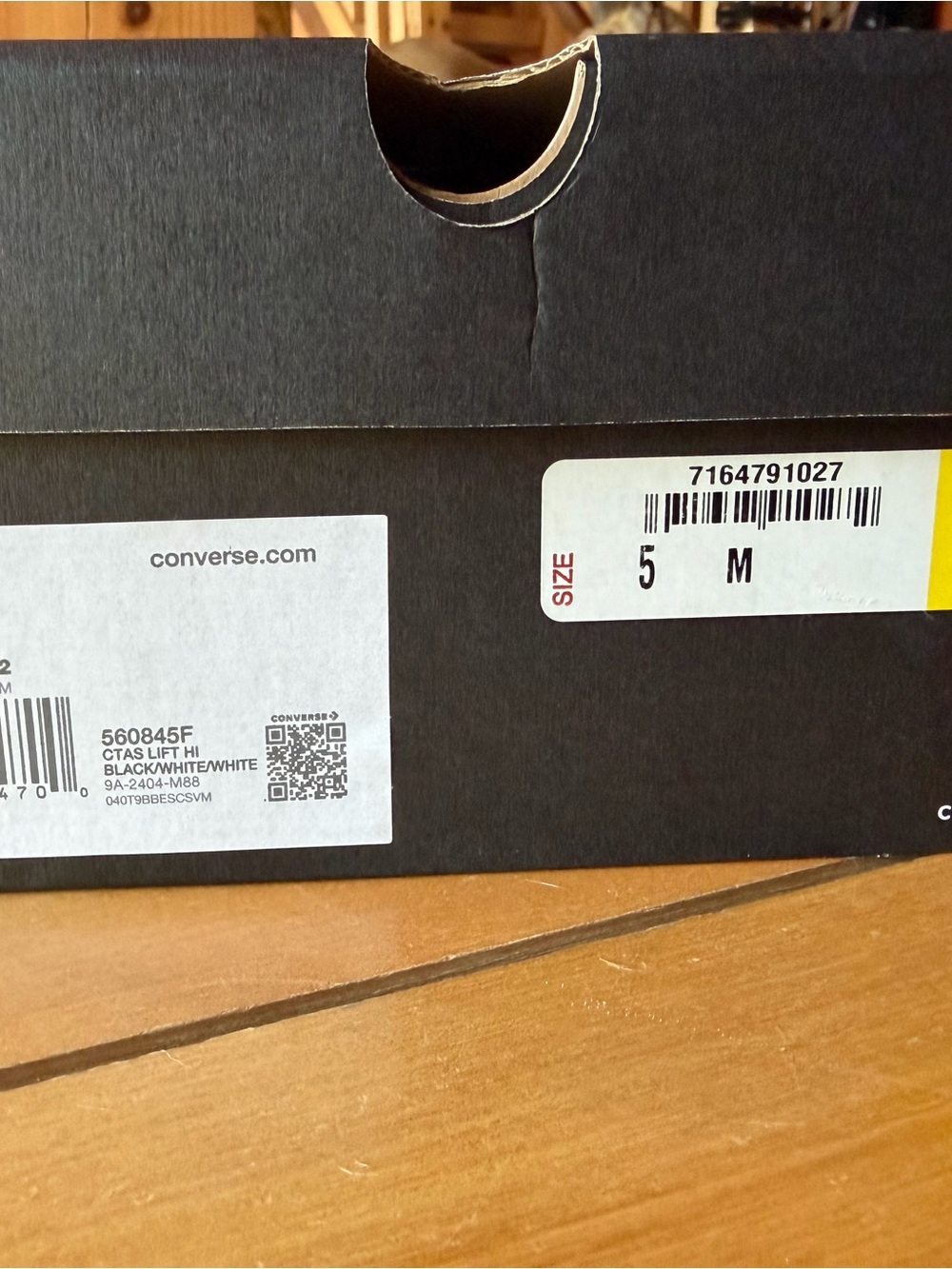 Converse Kids Black and White High-Top Canvas Sneakers - Picture 8 of 8